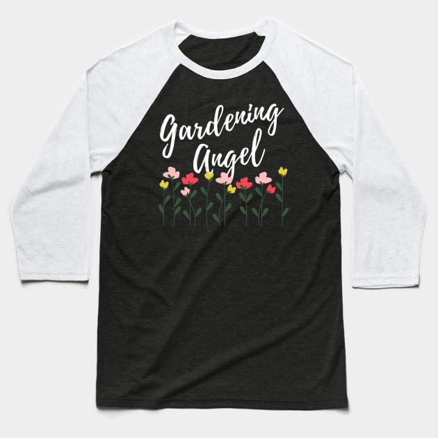 Gardening Angel Baseball T-Shirt by isstgeschichte